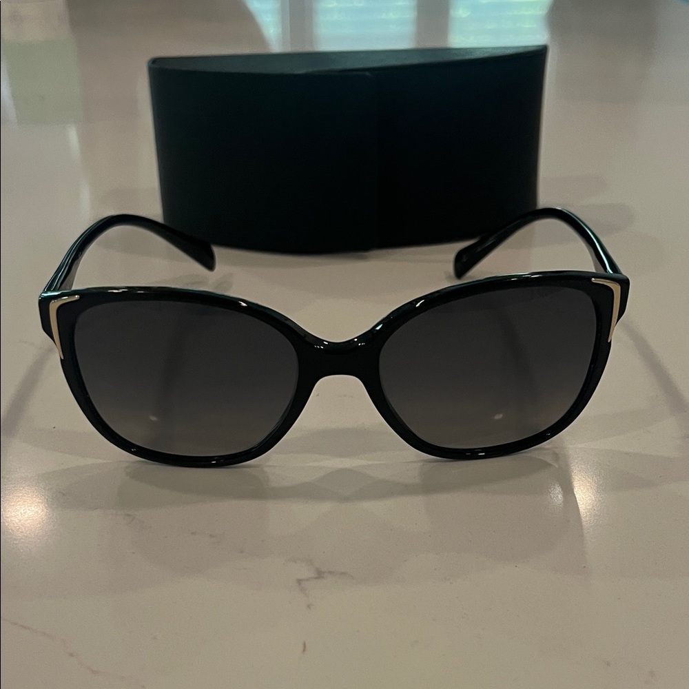 Prada Black and Gold Sunglasses